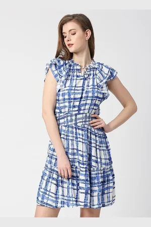 Pepe Jeans Checked Fit & Flare Dress