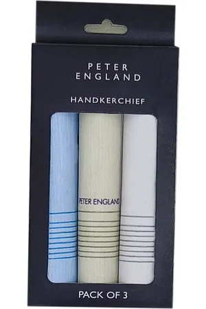 Peter England Men Pack Of 3 Printed Cotton Handkerchief