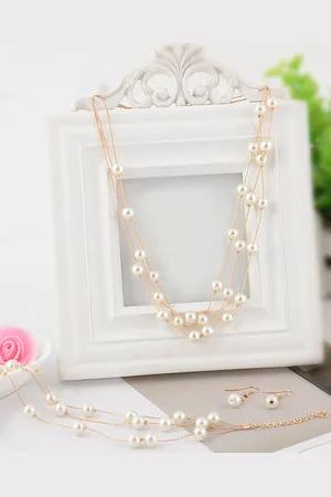 Peora Gold-Plated Artificial Beads Jewellery Set