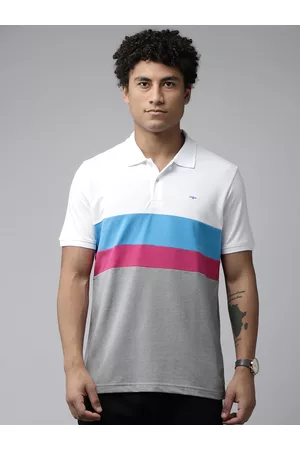 Park Avenue Colourblocked Polo Collar Slim Fit T-shirt