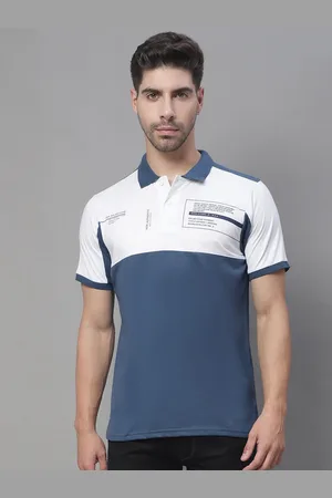 Rodamo Colourblocked Polo Collar Cotton Slim Fit T-shirt