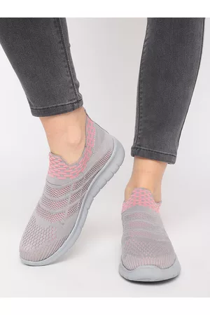Marc Loire Women Woven Design Lightweight Mesh Comfort Insole Basics Slip-On Sneakers