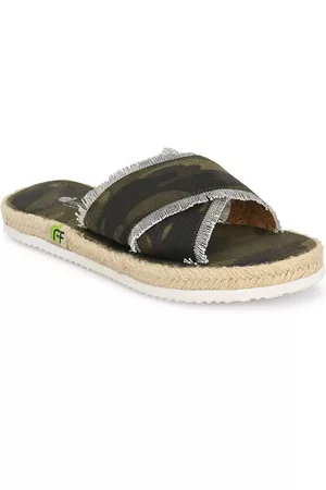 FRESH 1947 FEET Women Printed Yoga Mat Open Toe Flats