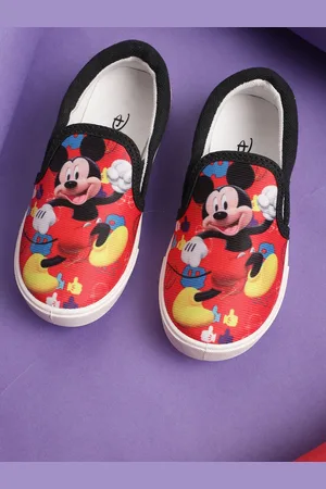 Kidsville Boys Mickey & Friends Printed Slip-On Sneakers