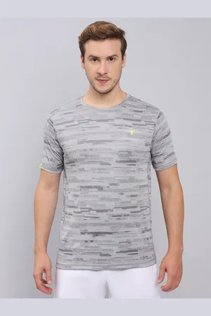 TECHNOSPORT Men Jacquard Double Cool Slim Fit Sports Tshirt