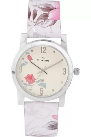 Maxima Women Watches - Women Floral Print Analogue Watch 51610LMLI