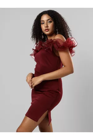 Campus Off Shoulder Bodycon Dress