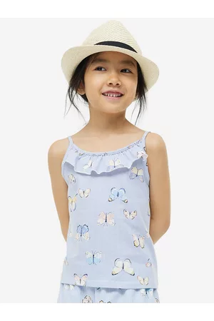 H&M Girls 3-Pack Pure Cotton Strappy Tops