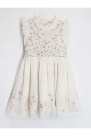 Cherry Crumble Floral Flutter Sleeve Fit & Flare Dress