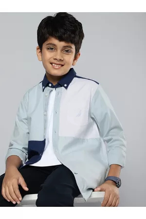 Nautica Boys Colourblocked Casual Shirt