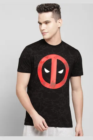 Free Authority Men Deadpool Printed Pure Cotton Tshirt