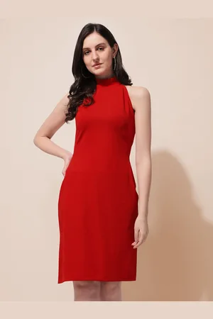 OOMPH High Neck Sleeveless Bodycon Dress