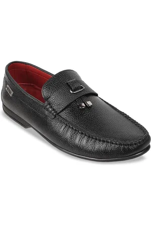 Metro Men Textured Leather Loafers