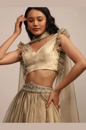 KALKI Fashion Ruffles Sleeveless Saree Blouse
