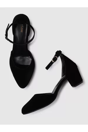 Marc Loire Pointed Toe Block Heels With Ankle Loop