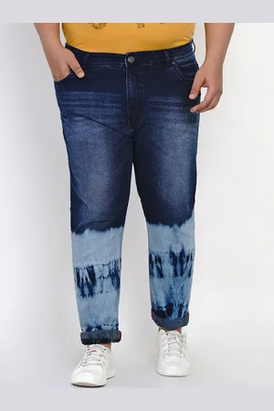 John Pride Men Plus Size Regular Fit Mid-Rise Clean Look Stretchable Jeans