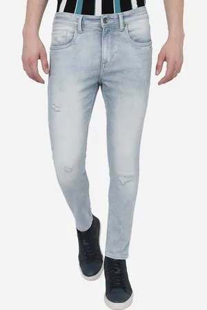 JADE BLUE Men Mildly Distressed Heavy Fade Cotton Slim Fit Stretchable Jeans