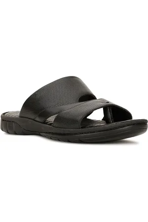 Scholl Men Leather Slip-On Comfort Sandals