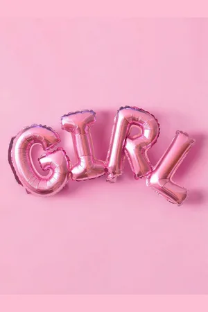 Art Pink Letter GIRL Foil Helium Balloon- 40.64 cm