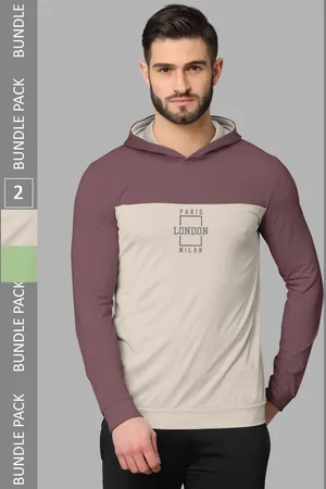 bullmer Pack Of 2 Printed Long Sleeves Cotton T-shirts