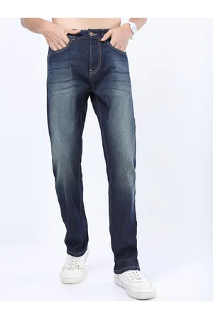 Ketch Men Blue Straight Fit Clean Look Light Fade Stretchable Jeans
