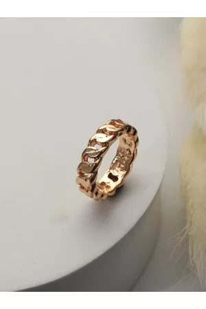 Priyaasi Rose Gold-Plated Stylish Link Design Ring
