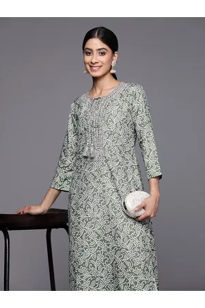 Varanga Bandhani Printed Zari Tie-Up Neck Kurta
