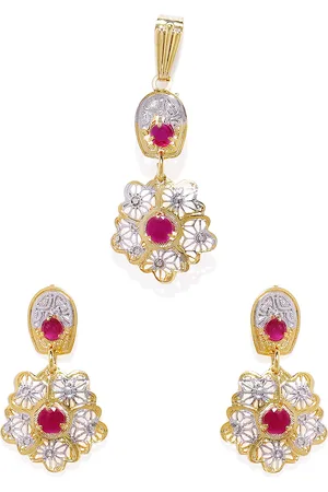 AccessHer 22k Gold-Plated Pendant Set