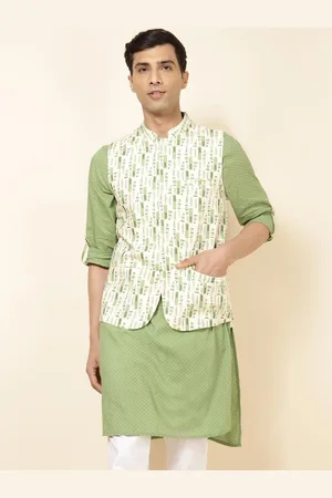 Fabindia FabBasic Printed Pure Cotton Nehru Jackets