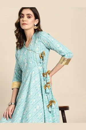Buy All About You Cream Coloured & Green Floral Printed A Line Dress -  Dresses for Women 13205038 | Myntra