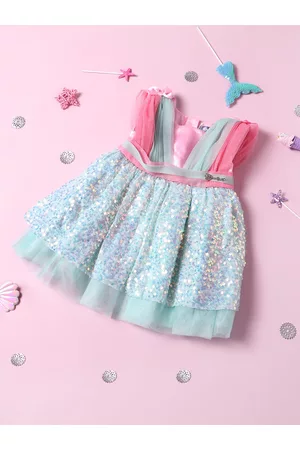 Nauti Nati Girls Embellished Floral Fit & Flare Dress