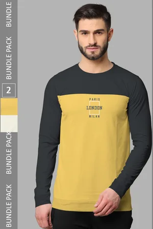 bullmer Pack Of 2 Printed Long Sleeves Cotton T-shirts