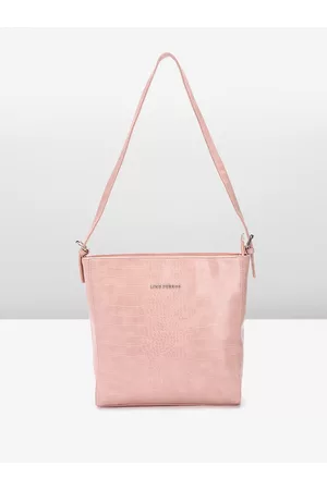 Lino Perros Women Croc Textured Structured Shoulder Bag