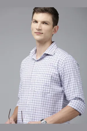 Park Avenue Men Pure Cotton Slim Fit Opaque Checked Casual Shirt