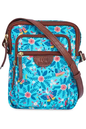 TEAL Birds of Paradise Structured Sling Bag