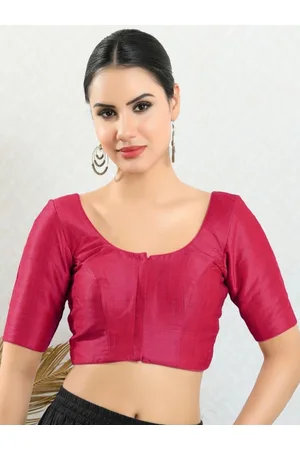 SALWAR STUDIO Round Neck Padded Readymade Saree Blouse