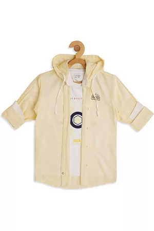 CAVIO Boys Geometric Reversible Jacket & T-Shirt