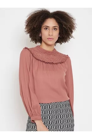 La Zoire Women Nude-Coloured Solid Top
