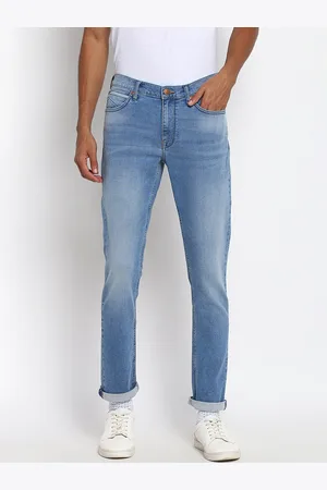 Lee Men Blue Solid Skinny Fit Low-Rise Heavy Fade Jeans