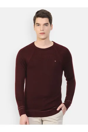 Louis Philippe Men Maroon Pullover