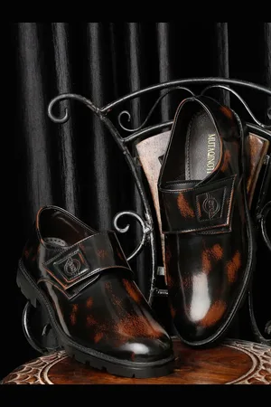 MUTAQINOTI Men Vegan Leather Formal Slip-On Shoes