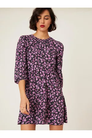 Dorothy Perkins Floral Print Puff Sleeve A-Line Dress