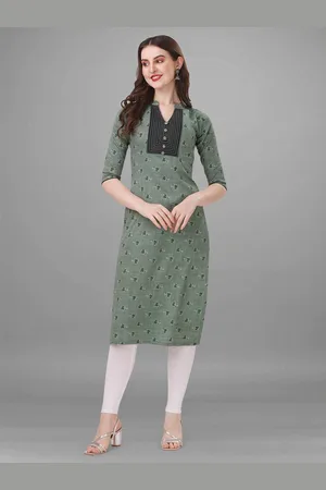 BAPS Mandarin Collar Floral Printed Pure Cotton Kurta