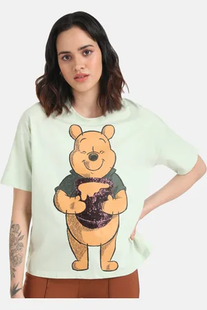 Kazo Winnie The Pooh Printed Embellished Disney T-shirt