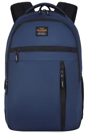 WildHorn Unisex Navy Blue Backpack with Compression Straps
