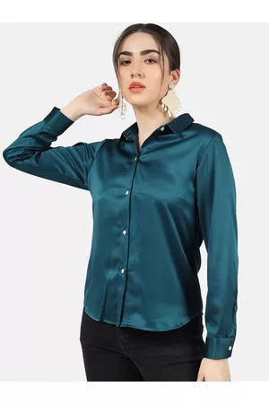 Angloindu Green Shirt Style Top
