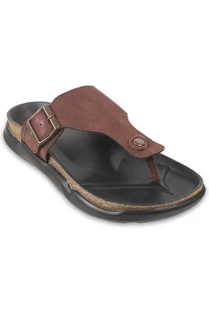 Metro Men Textured Leather Comfort Sandals