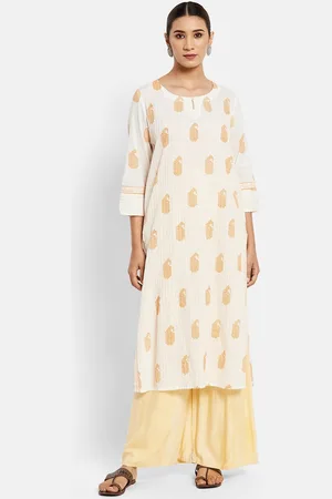 Fabindia Paisley Printed Thread Work Pure Cotton Kurta