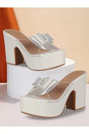 Denill Party High-Top Platform Heels With Bows