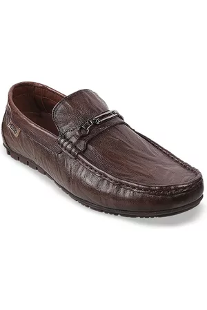 Metro Men Textured Leather Loafers